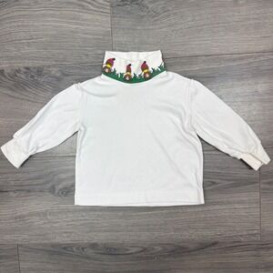 Vintage Austin & Ashley 12M White Cotton Turtleneck Duck Collar USA Made Top